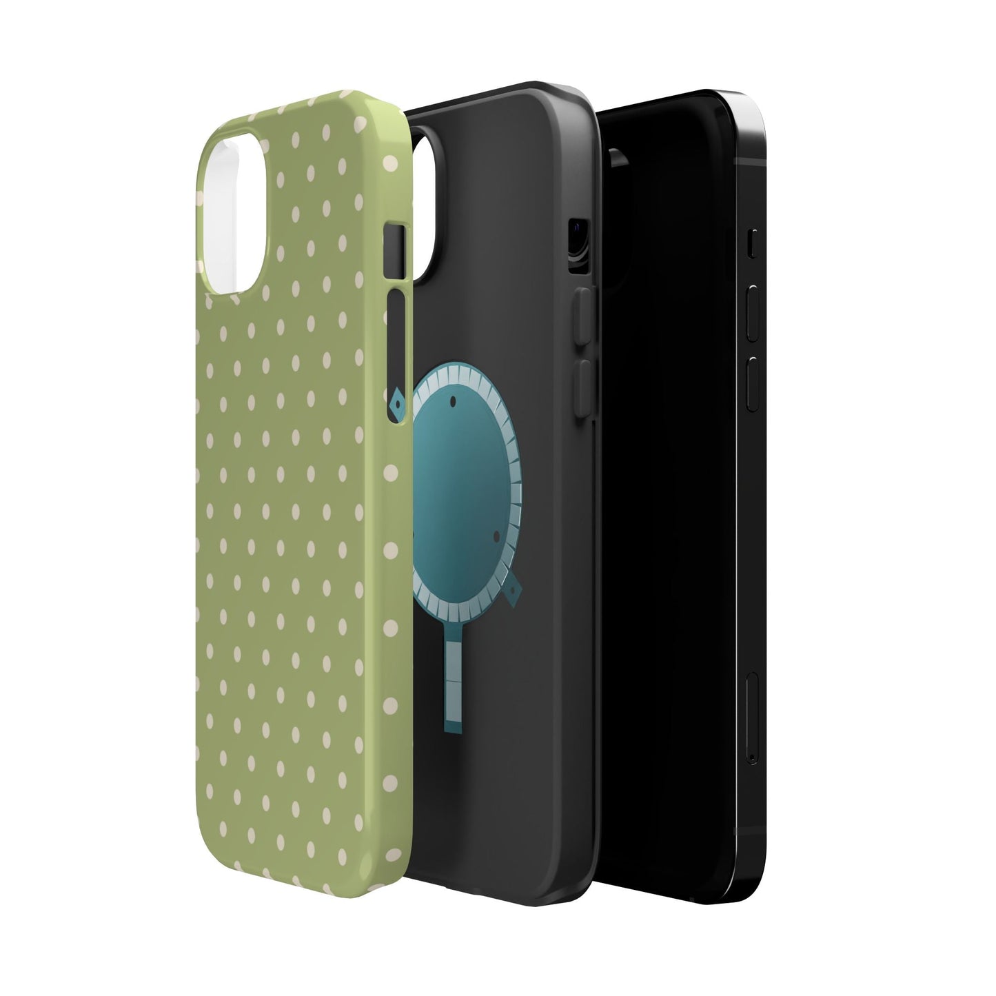 Sage Green Polka Dots – MagSafe iPhone Case - BOGO Cases