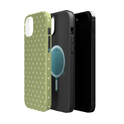 Sage Green Polka Dots – MagSafe iPhone Case - BOGO Cases