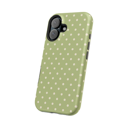 Sage Green Polka Dots – MagSafe iPhone Case - BOGO Cases