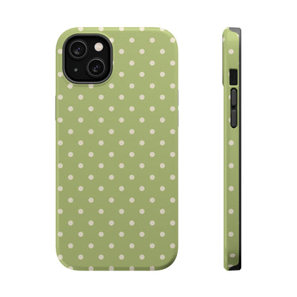 Sage Green Polka Dots – MagSafe iPhone Case - BOGO Cases