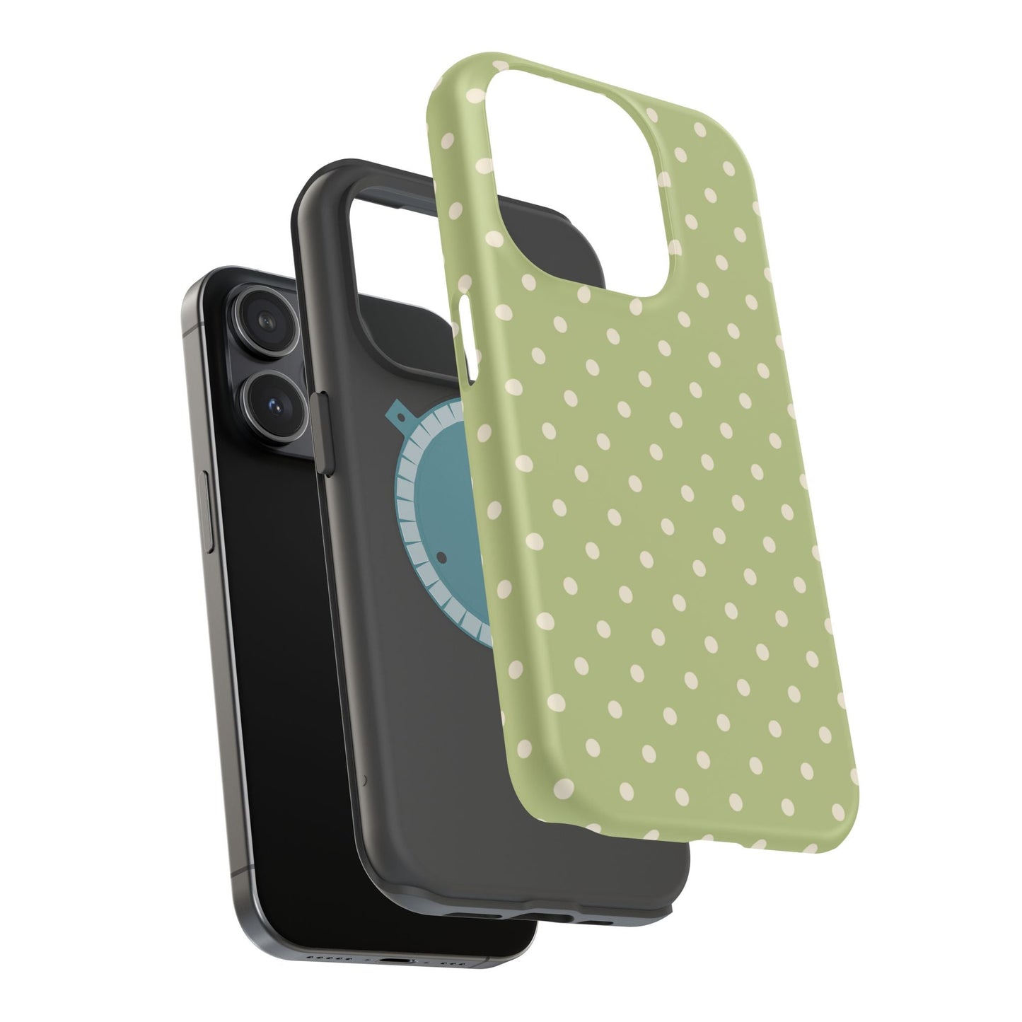 Sage Green Polka Dots – MagSafe iPhone Case - BOGO Cases