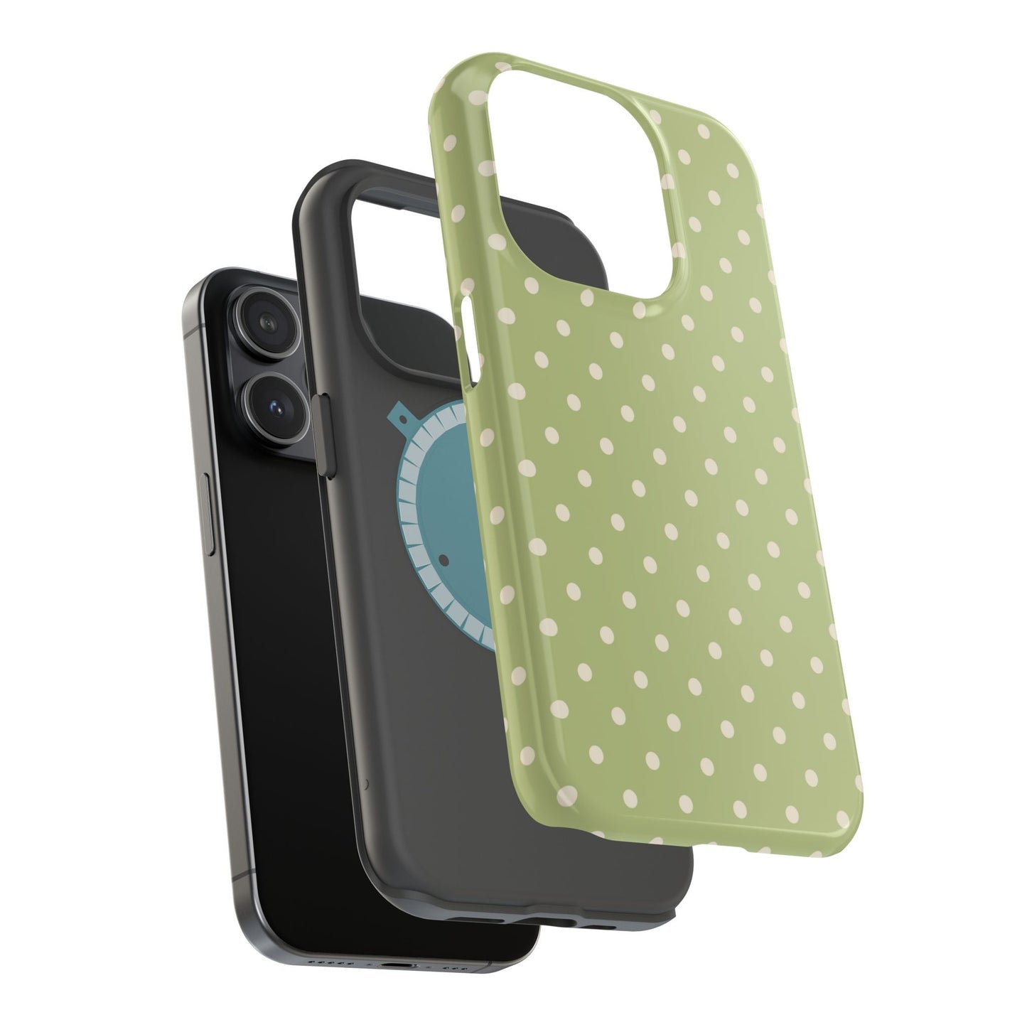 Sage Green Polka Dots – MagSafe iPhone Case - BOGO Cases