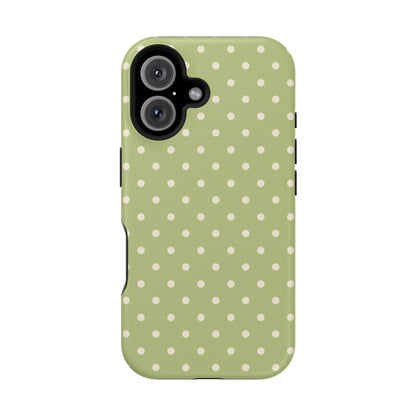 Sage Green Polka Dots – MagSafe iPhone Case - BOGO Cases
