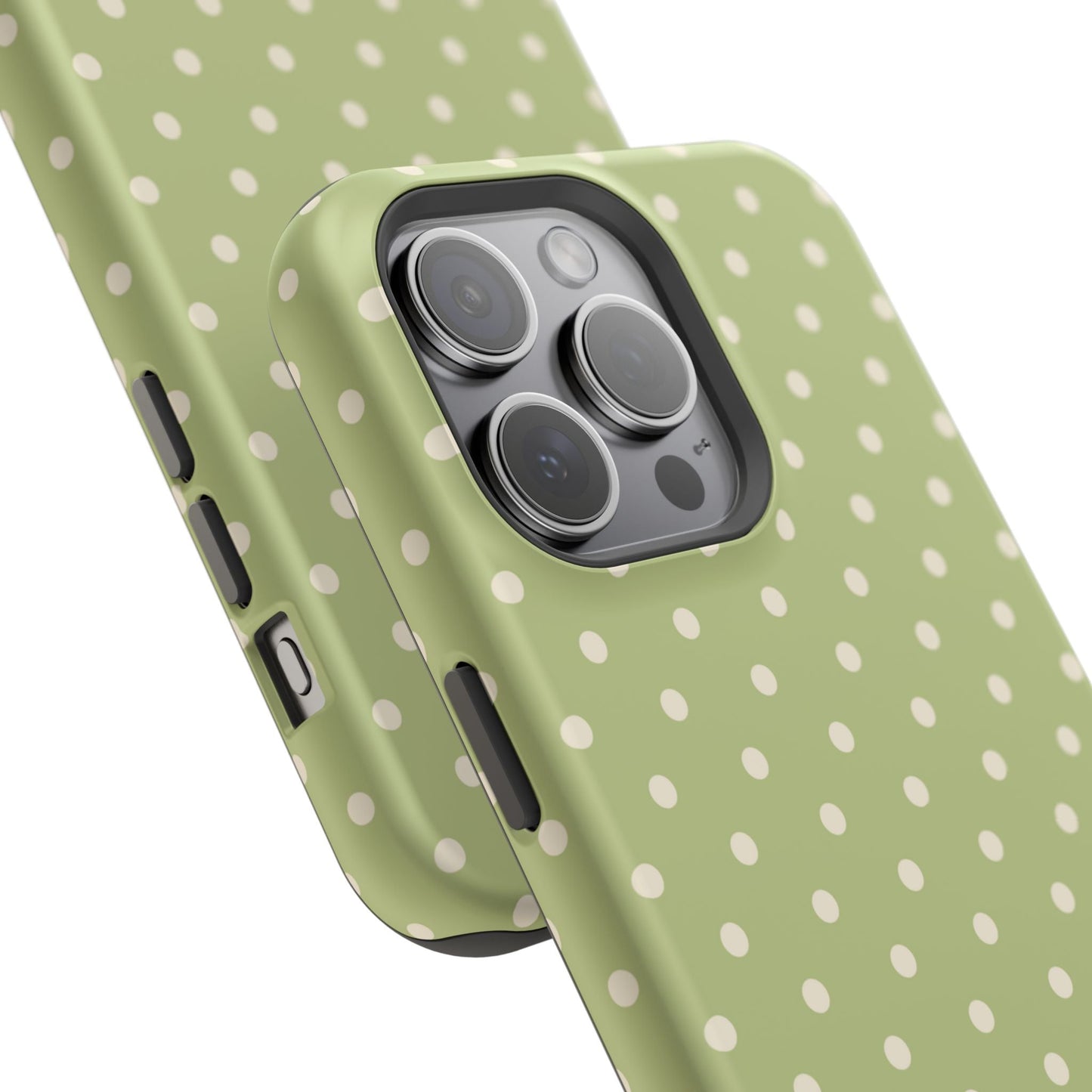 Sage Green Polka Dots – MagSafe iPhone Case - BOGO Cases