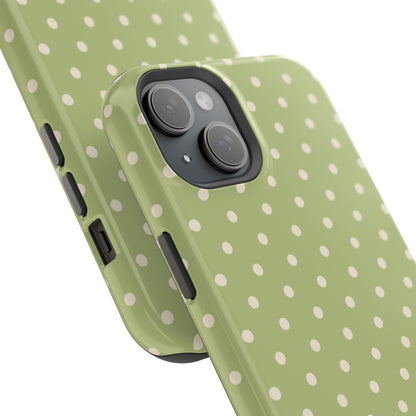 Sage Green Polka Dots – MagSafe iPhone Case - BOGO Cases