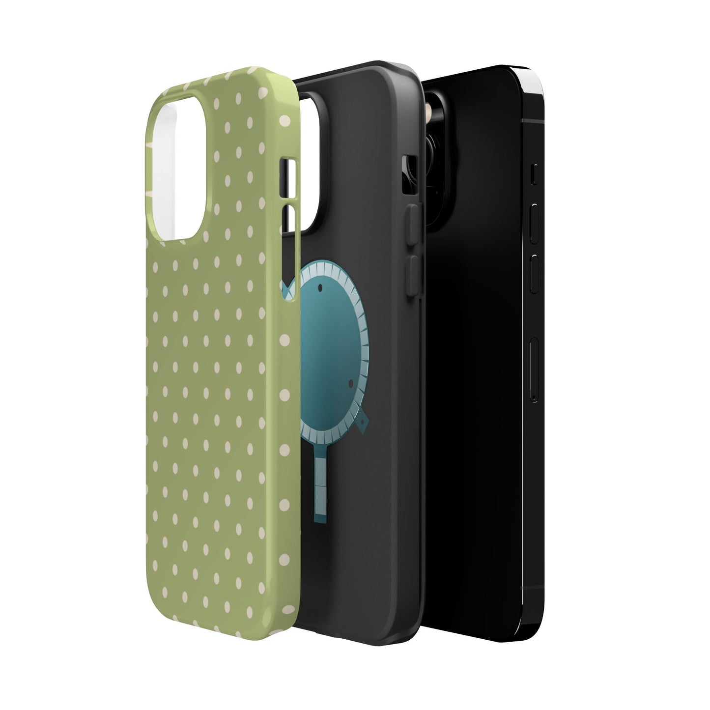 Sage Green Polka Dots – MagSafe iPhone Case - BOGO Cases