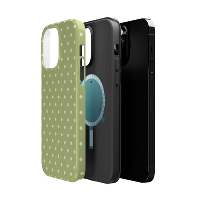 Sage Green Polka Dots – MagSafe iPhone Case - BOGO Cases