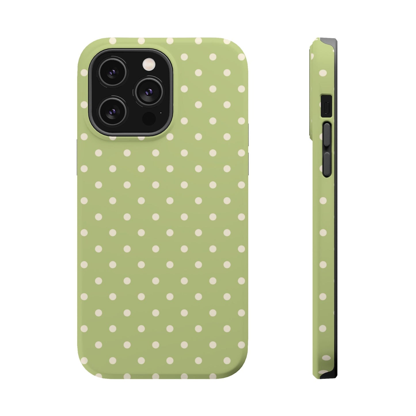 Sage Green Polka Dots – MagSafe iPhone Case - BOGO Cases