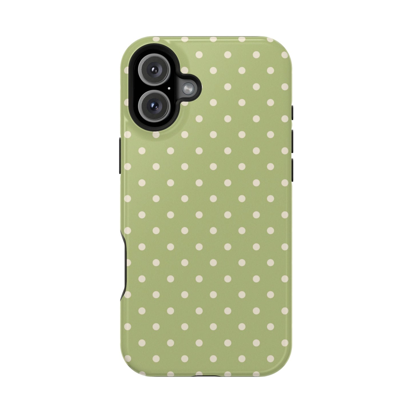 Sage Green Polka Dots – MagSafe iPhone Case - BOGO Cases