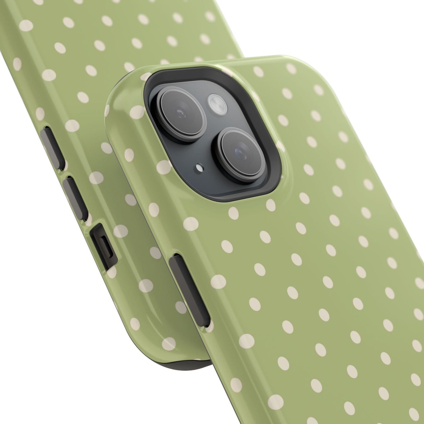 Sage Green Polka Dots – MagSafe iPhone Case - BOGO Cases