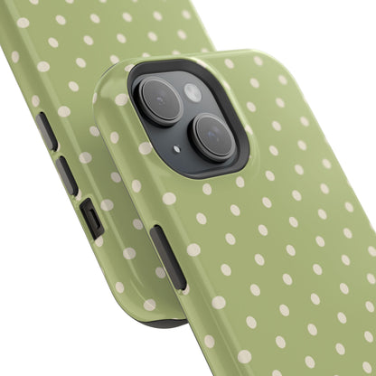 Sage Green Polka Dots – MagSafe iPhone Case - BOGO Cases