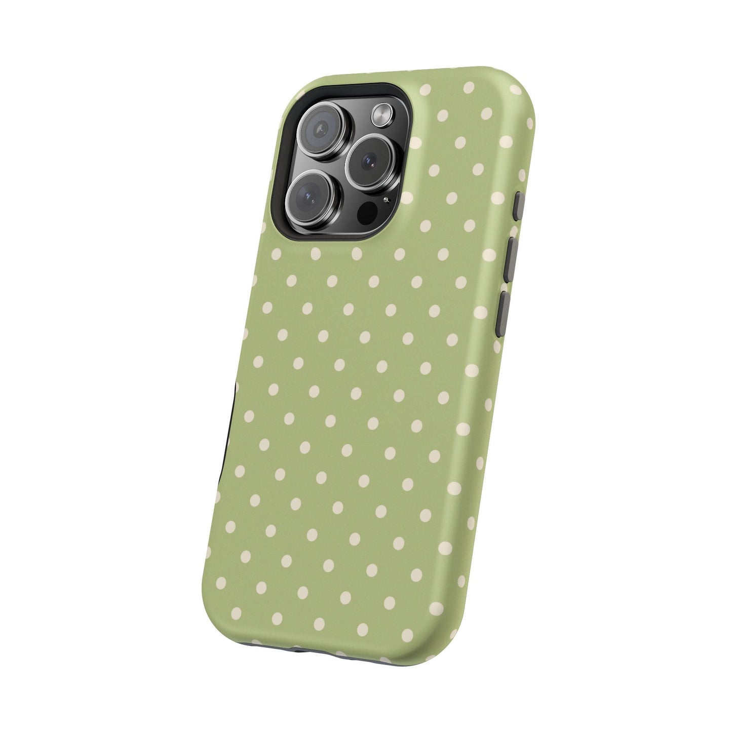 Sage Green Polka Dots – MagSafe iPhone Case - BOGO Cases