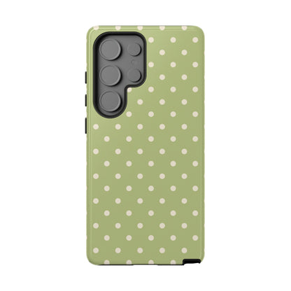 Sage Green Polka Dots – Samsung Galaxy Case - BOGO Cases