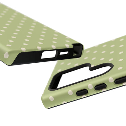 Sage Green Polka Dots – Samsung Galaxy Case - BOGO Cases