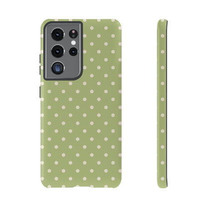 Sage Green Polka Dots – Samsung Galaxy Case - BOGO Cases