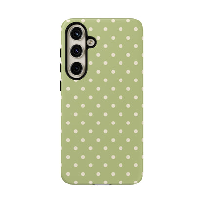 Sage Green Polka Dots – Samsung Galaxy Case - BOGO Cases