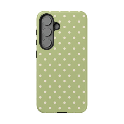 Sage Green Polka Dots – Samsung Galaxy Case - BOGO Cases