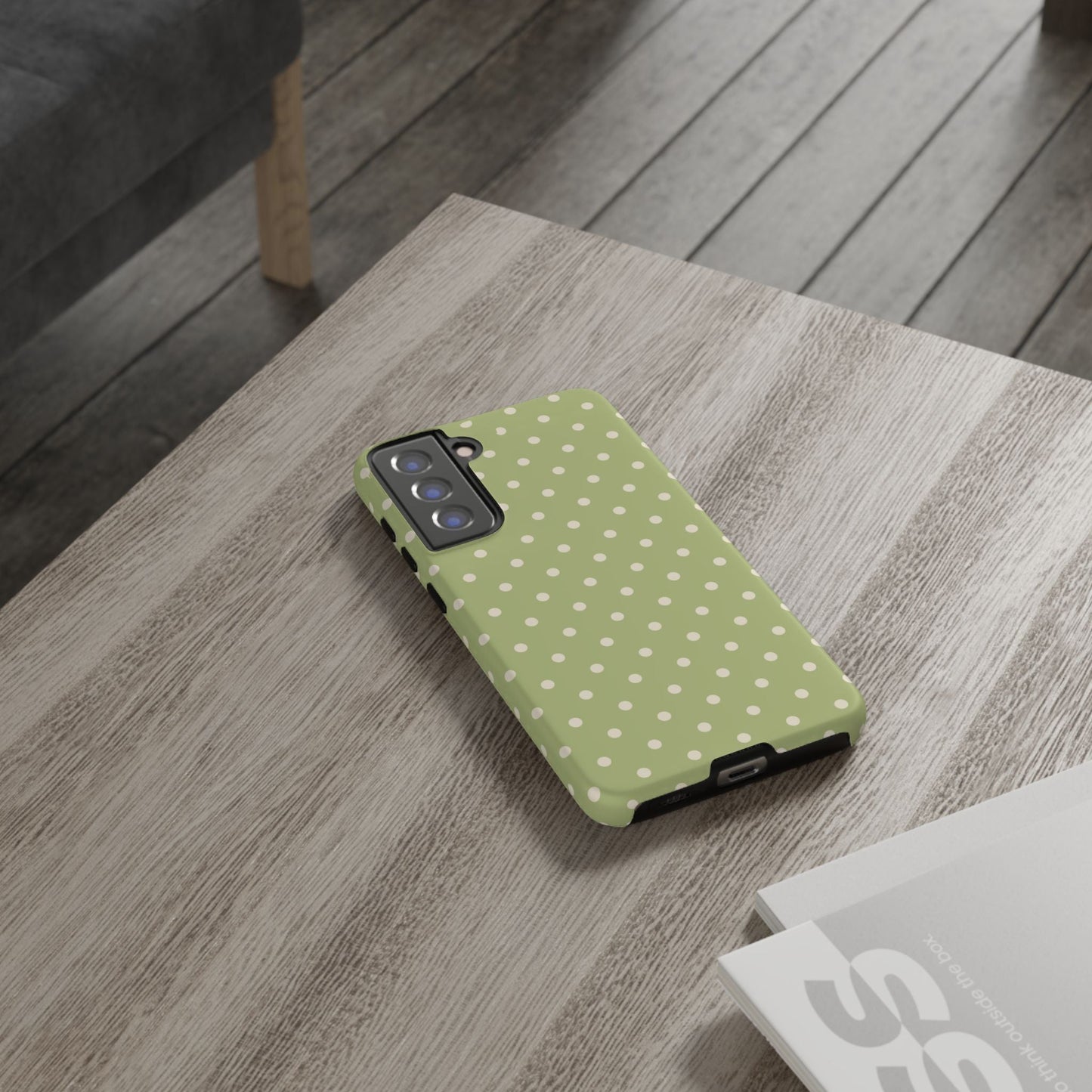 Sage Green Polka Dots – Samsung Galaxy Case - BOGO Cases
