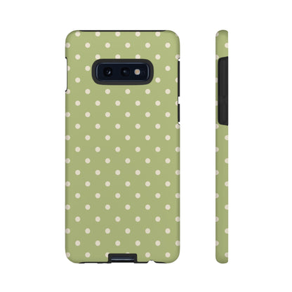 Sage Green Polka Dots – Samsung Galaxy Case - BOGO Cases