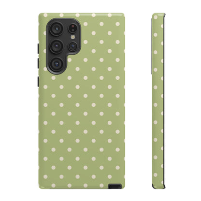 Sage Green Polka Dots – Samsung Galaxy Case - BOGO Cases