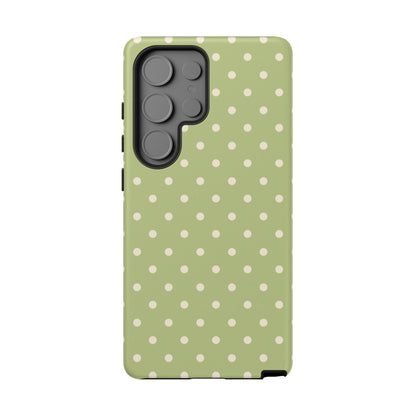 Sage Green Polka Dots – Samsung Galaxy Case - BOGO Cases
