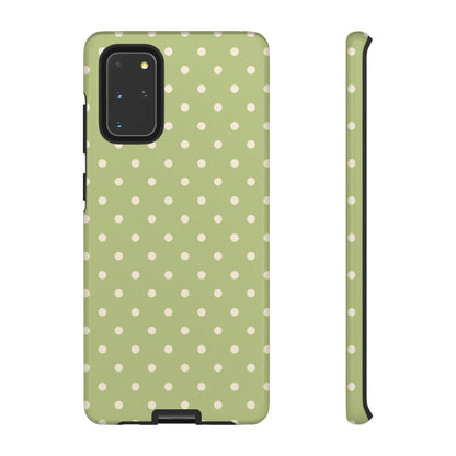 Sage Green Polka Dots – Samsung Galaxy Case - BOGO Cases