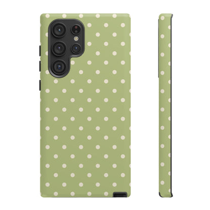 Sage Green Polka Dots – Samsung Galaxy Case - BOGO Cases