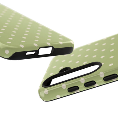 Sage Green Polka Dots – Samsung Galaxy Case - BOGO Cases