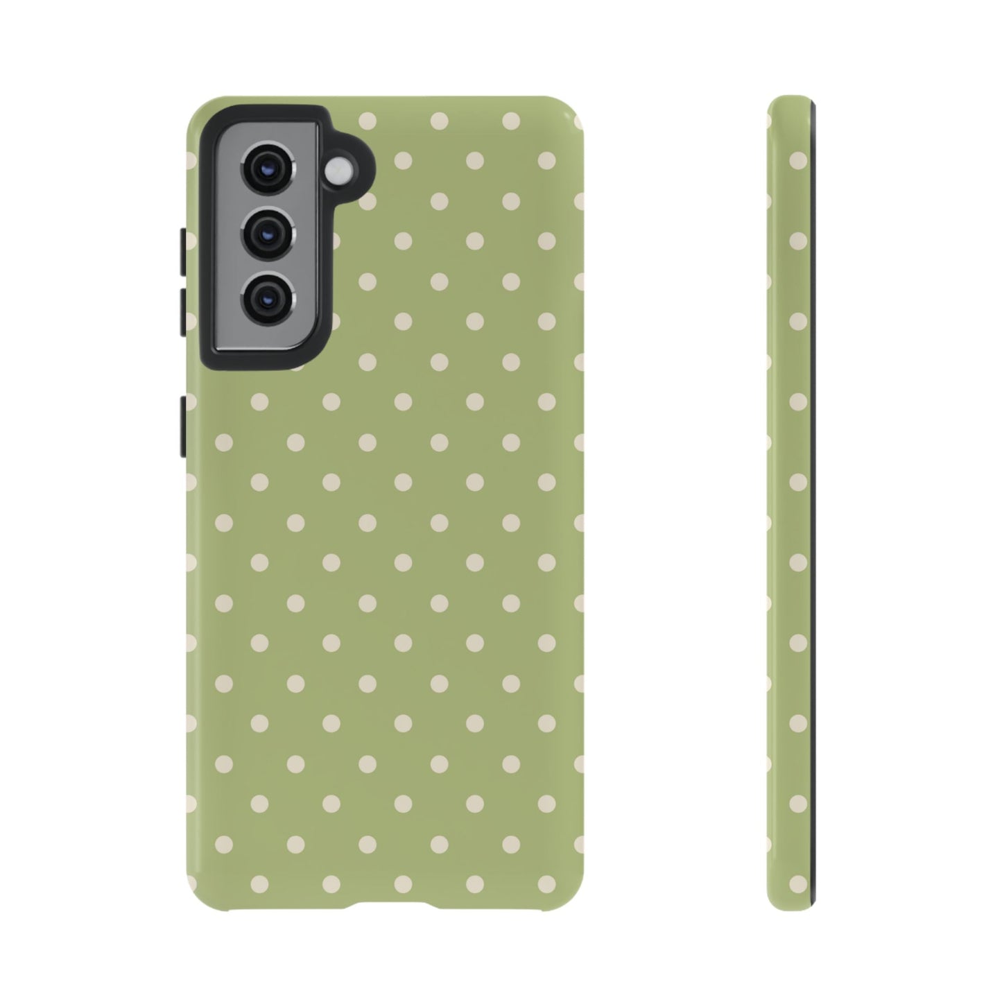 Sage Green Polka Dots – Samsung Galaxy Case - BOGO Cases