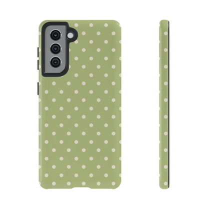 Sage Green Polka Dots – Samsung Galaxy Case - BOGO Cases