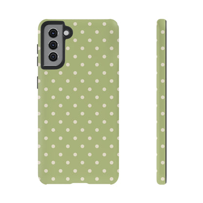 Sage Green Polka Dots – Samsung Galaxy Case - BOGO Cases