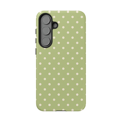 Sage Green Polka Dots – Samsung Galaxy Case - BOGO Cases