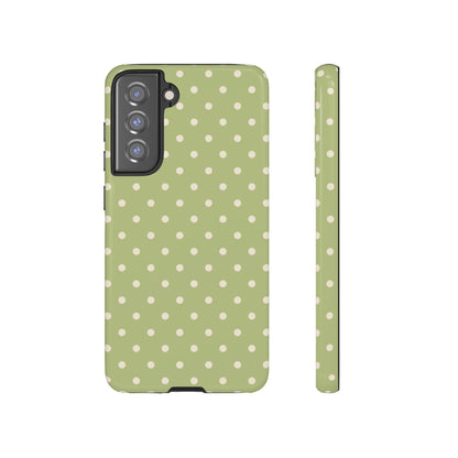 Sage Green Polka Dots – Samsung Galaxy Case - BOGO Cases