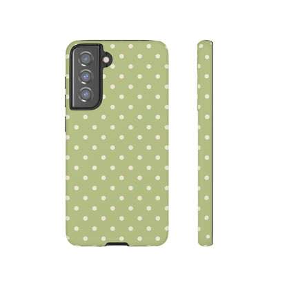 Sage Green Polka Dots – Samsung Galaxy Case - BOGO Cases