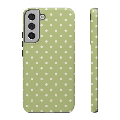 Sage Green Polka Dots – Samsung Galaxy Case - BOGO Cases
