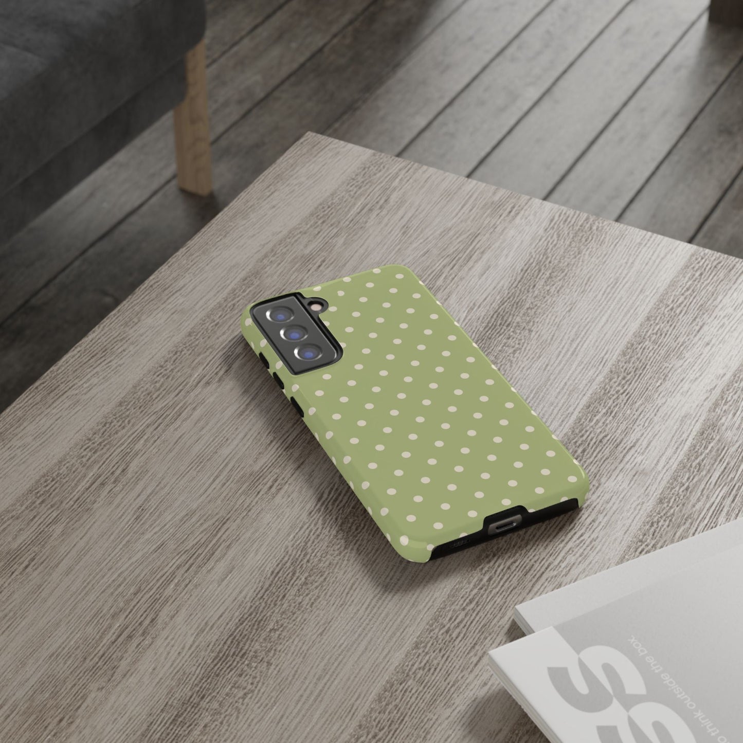 Sage Green Polka Dots – Samsung Galaxy Case - BOGO Cases