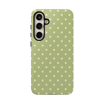 Sage Green Polka Dots – Samsung Galaxy Case - BOGO Cases