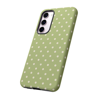 Sage Green Polka Dots – Samsung Galaxy Case - BOGO Cases