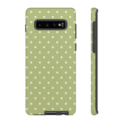 Sage Green Polka Dots – Samsung Galaxy Case - BOGO Cases
