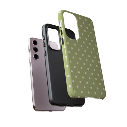 Sage Green Polka Dots – Samsung Galaxy Case - BOGO Cases