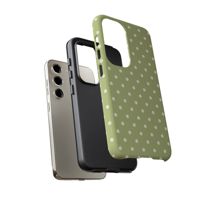 Sage Green Polka Dots – Samsung Galaxy Case - BOGO Cases
