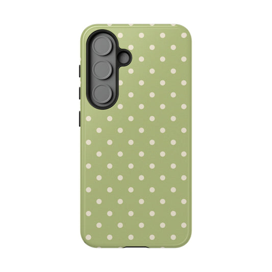 Sage Green Polka Dots – Samsung Galaxy Case - BOGO Cases