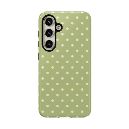 Sage Green Polka Dots – Samsung Galaxy Case - BOGO Cases