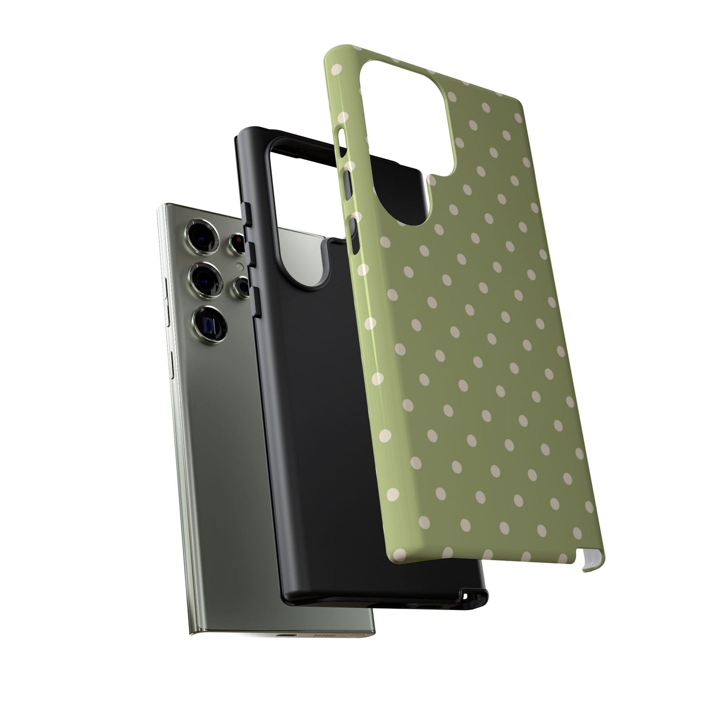 Sage Green Polka Dots – Samsung Galaxy Case - BOGO Cases
