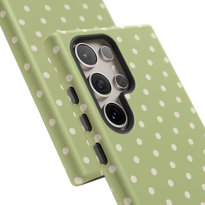 Sage Green Polka Dots – Samsung Galaxy Case - BOGO Cases