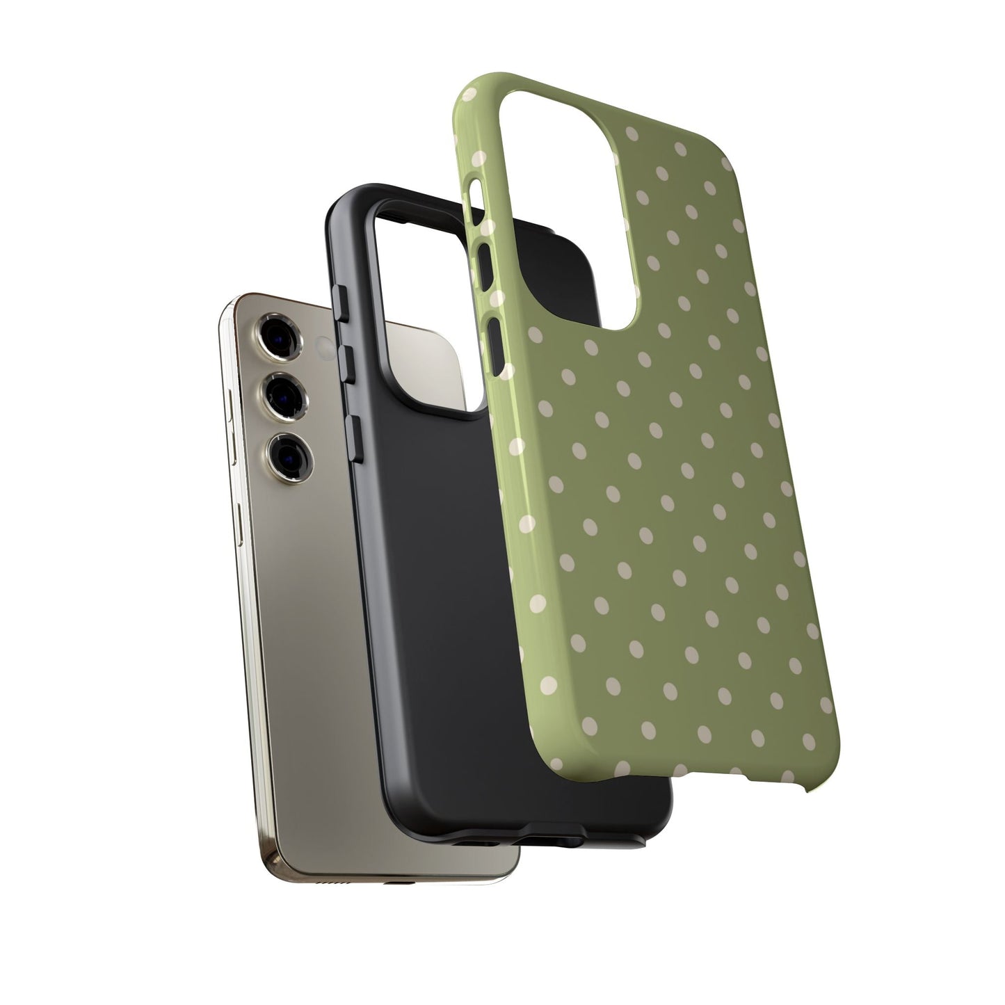 Sage Green Polka Dots – Samsung Galaxy Case - BOGO Cases