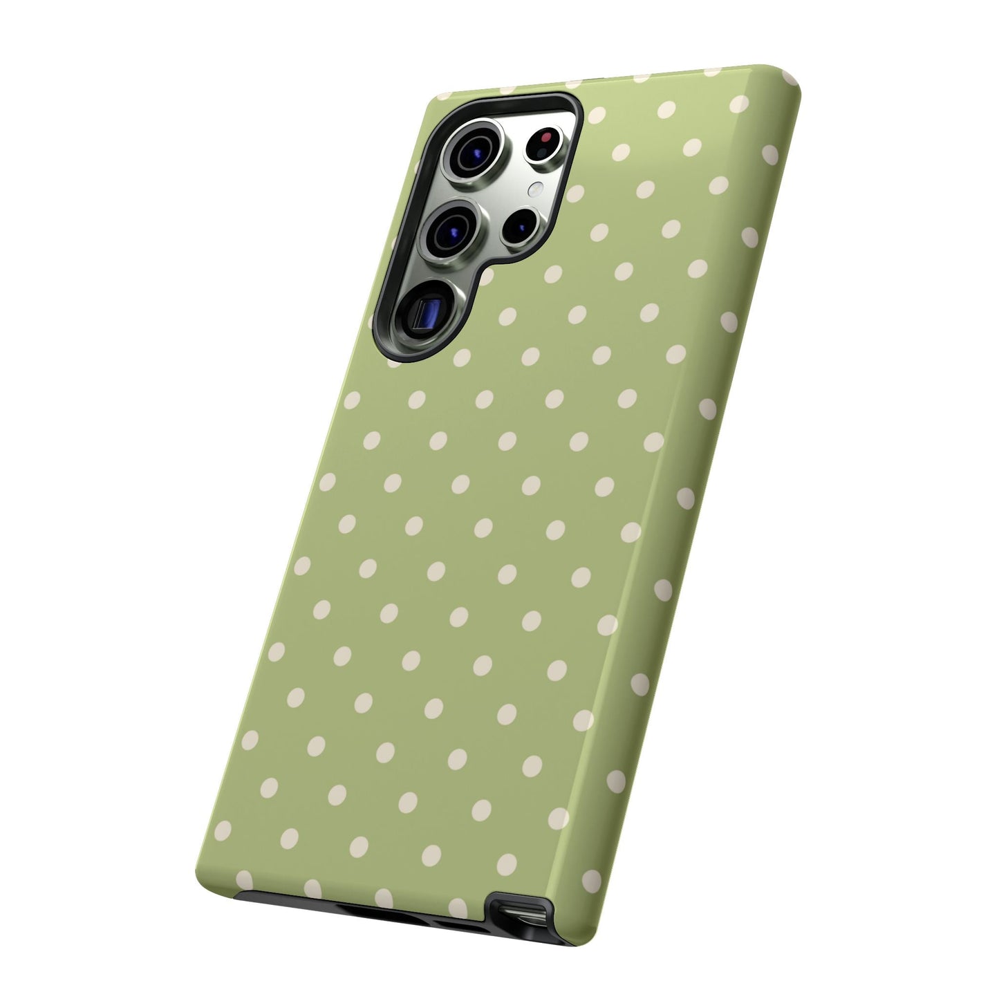 Sage Green Polka Dots – Samsung Galaxy Case - BOGO Cases