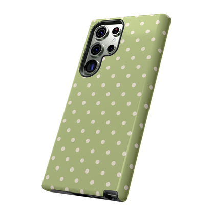 Sage Green Polka Dots – Samsung Galaxy Case - BOGO Cases