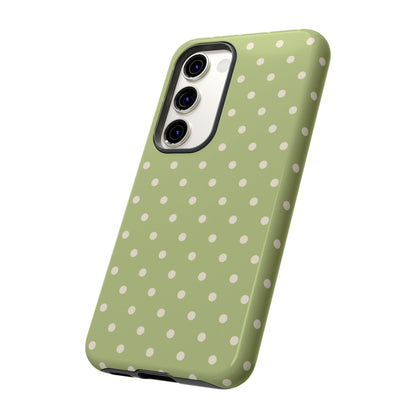 Sage Green Polka Dots – Samsung Galaxy Case - BOGO Cases