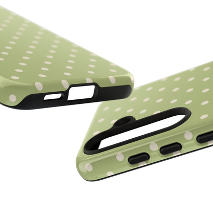 Sage Green Polka Dots – Samsung Galaxy Case - BOGO Cases